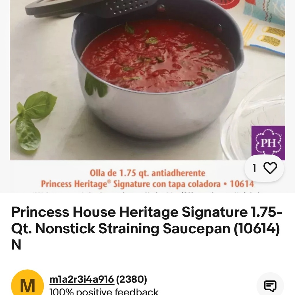 Princess House Silver Cookware Stainless Steel Saucepan